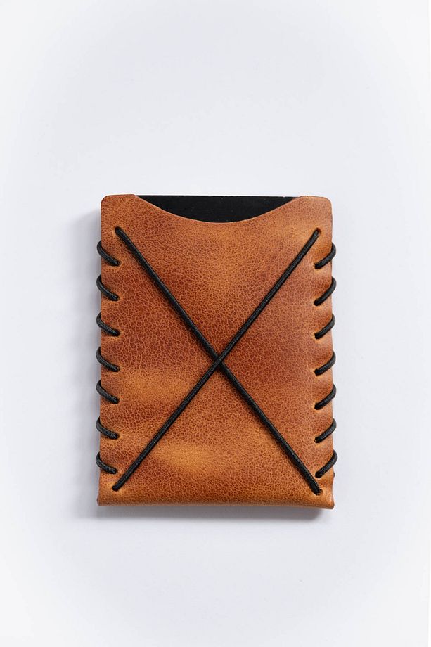 Minimal X V1 Kartlık - Camel - Gerçek Deri & El Yapımı - Minimalist Tasarım - 7
