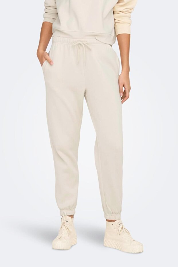 ONLSWEAT LIFE PANTS SWT KREM - 7