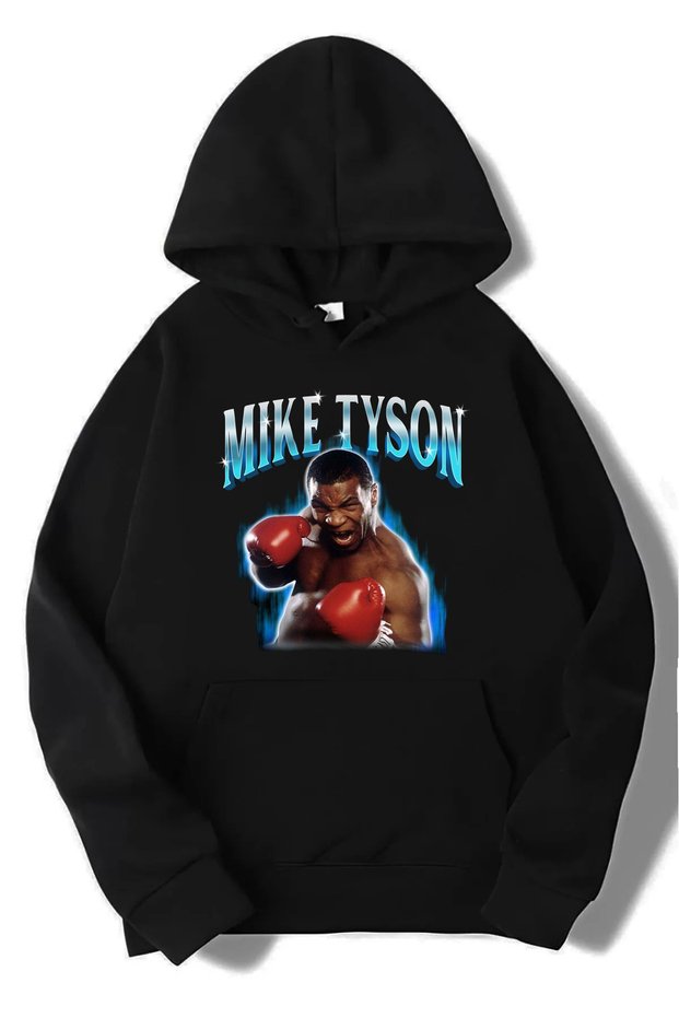 Mike Tyson Unisex Black Hooded Sweatshirt