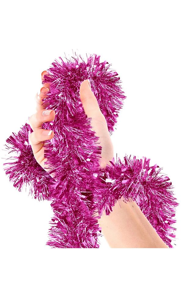 Yılbaşı Doğum Günü Parti Kutlama Süs Boyun Süsü Sim Pembe Renk 2 Metre 1 Adet - 1