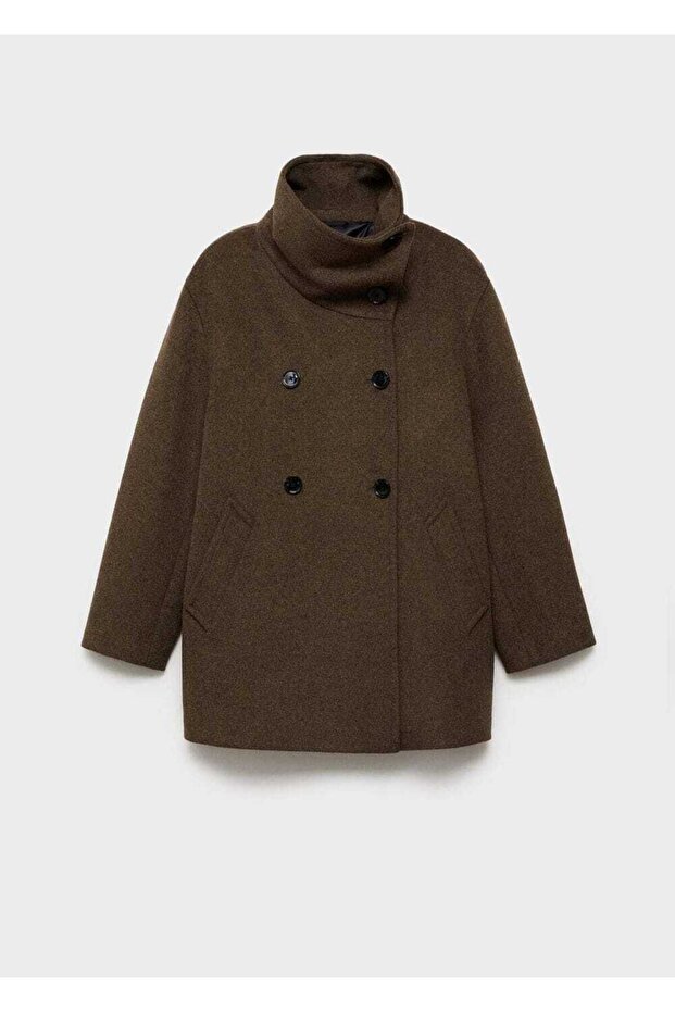 Dwurzędowy wełniany płaszcz - 3
