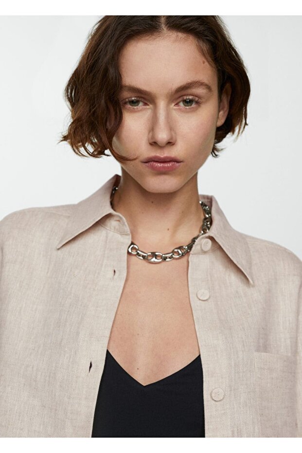 %100 keten gömlek - 8