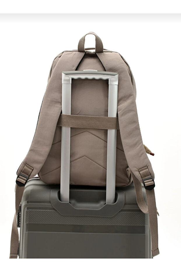 Crinkle Fabric Unisex Backpack - 3