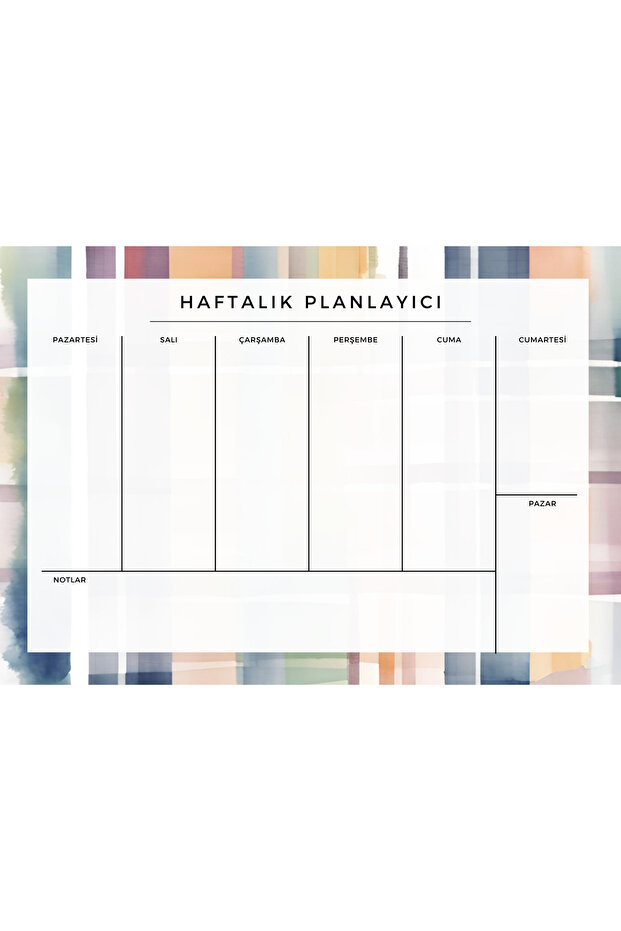 مخطط أسبوعي كبير الحجم - سطح مكتب بنمط قوس قزح - 6