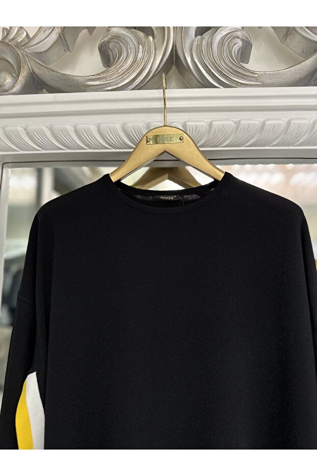 İNVEE 6367 Siyah Triko Tunik - 5