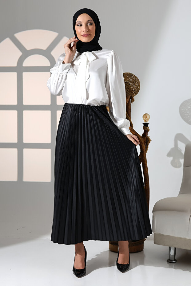 Piliseli Etek [SİYAH] - 7