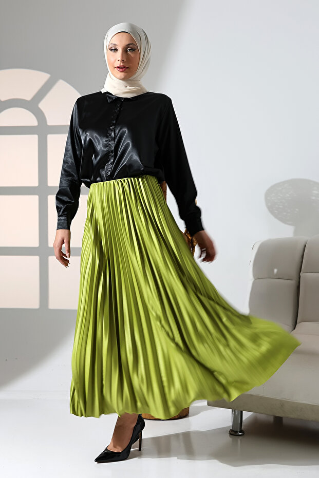 Piliseli Etek [YEŞİL] - 5