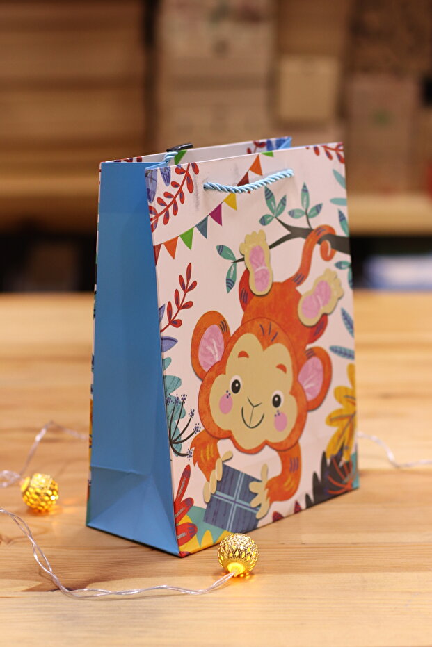 1 حقيبة هدايا صغيرة الحجم بنمط قرد - 2