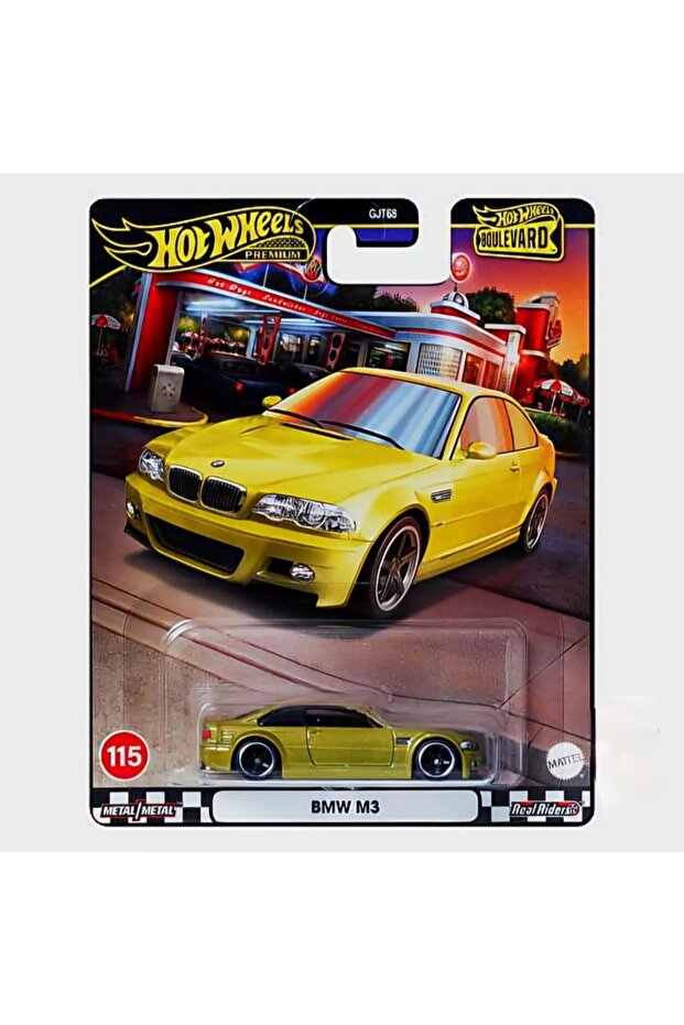 Premium Boulevard 1/64 Bmw M3 Yellow Toy Car Collection Model