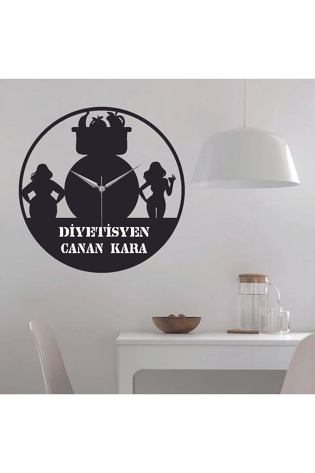 Kişiye Özel Diyetisyen Temalı Duvar Saati (YAZILACAK İSİM SİPARİŞ MESAJI İLE BİLDİRİLİR) - 2