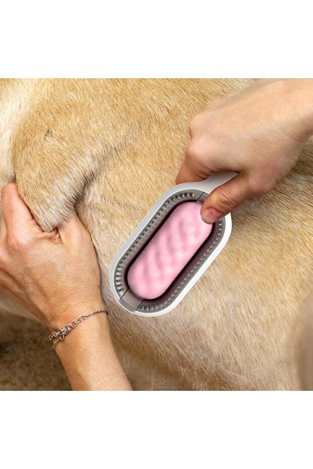 مشط الحيوانات الأليفة وفرشاة إزالة الشعر مع 3 وظائف للتدليك