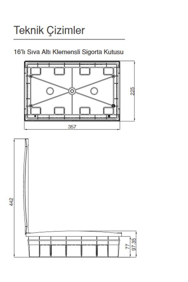 Sigorta Kutusu Sıva Altı 16 Li 63016 - 2