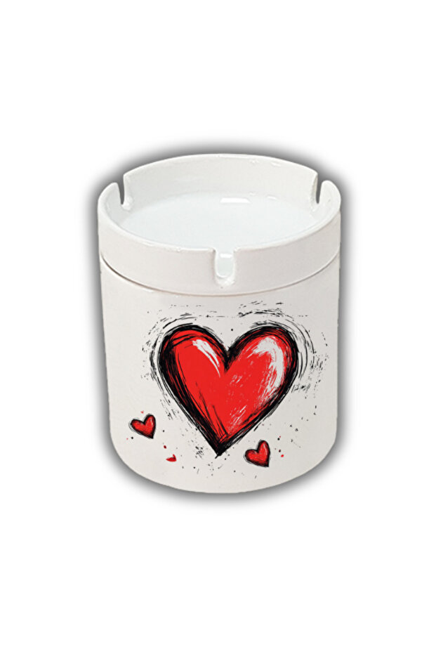 Heart Printed Ashtray Ash Tray Birthday Gift