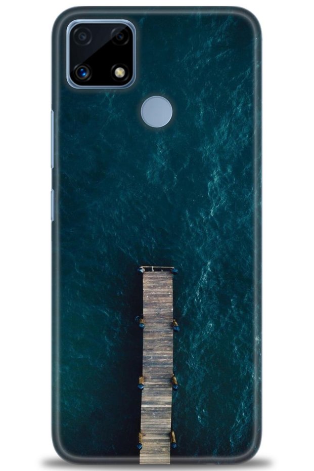 جراب Realme C25 مطبوع عالي الدقة - سقالة + واقي شاشة كامل