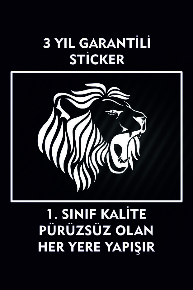 Lion Patterned Car Sticker