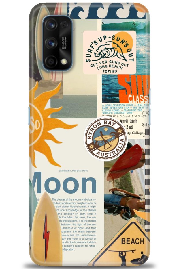 Realme 7 Pro Case Hd Printed Case - Moon + Full Screen Protector