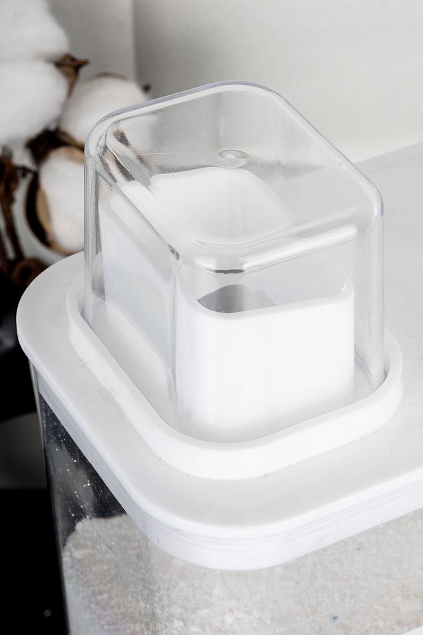 Sıvı Deterjan Saklama Kabı Kendinden Ölçekli Vakum Kapaklı Saklama Kutusu Deterjanlık 3000 ml - 3