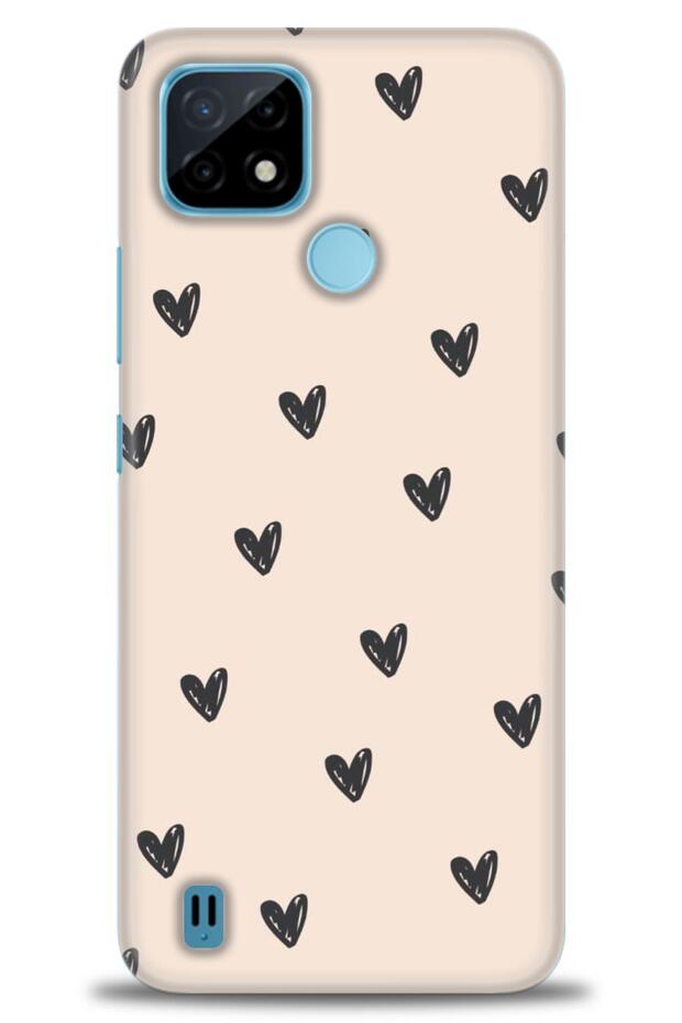 Realme C21 Case Hd Printed Case - Tiny Hearts + Full Screen Protector
