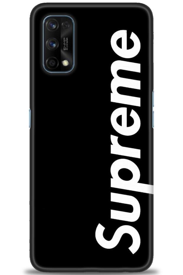 جراب Realme 7 Pro بطباعة HD - أسود فائق + واقي شاشة كامل