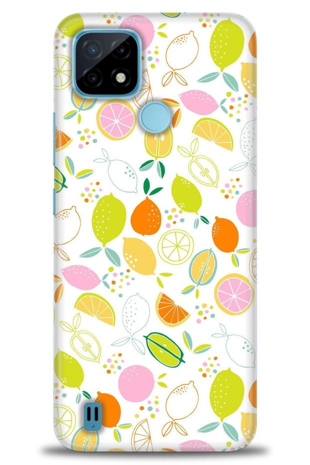 Realme C21 Case Hd Printed Case - Colorful Lemons