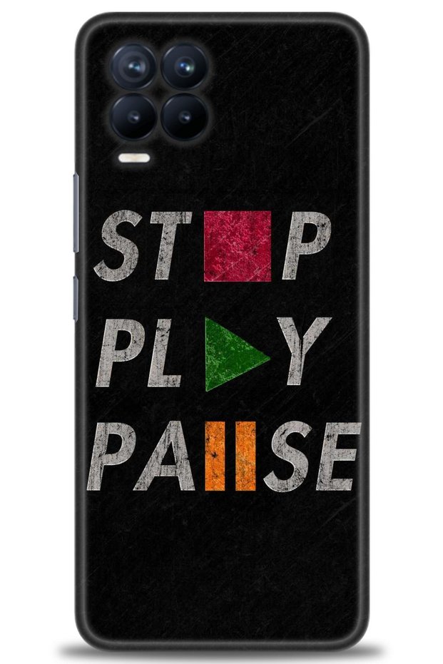 Realme 8 Pro Case Hd Printed Case - Stop Play + Full Screen Protector