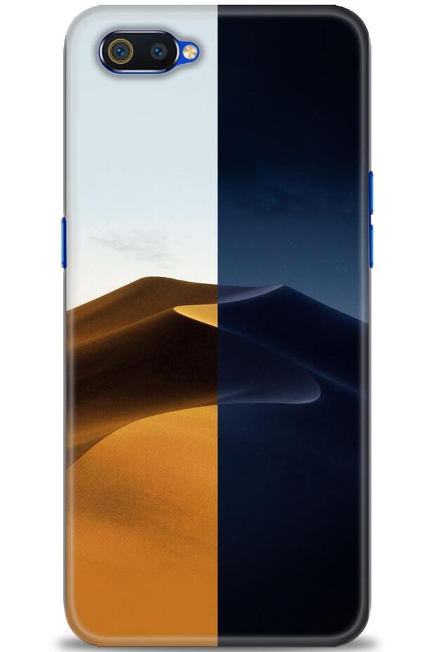 Case for Realme C2 Case Hd Printed Case - Night and Day + Full Screen Protector