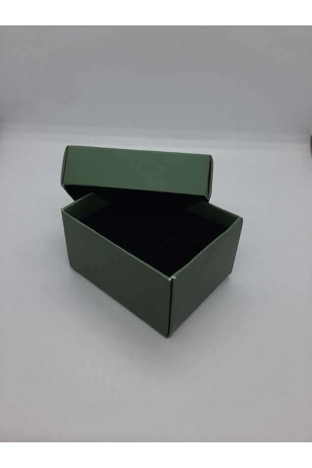 Karton İçi Süngerli Ekonomik ''YEŞİL'' (15 ADET ) Takı Saklama Kutusu (5,5 cm x 3 cm x 4cm) - 3