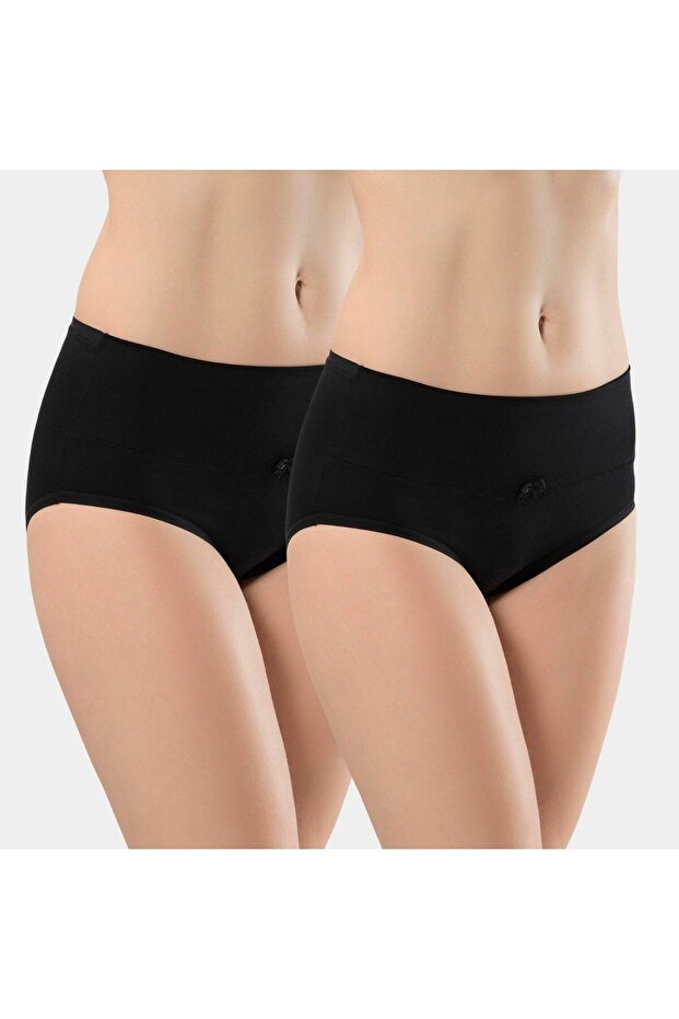 Women's Lycra Panties (Pack of 2) 964/Black