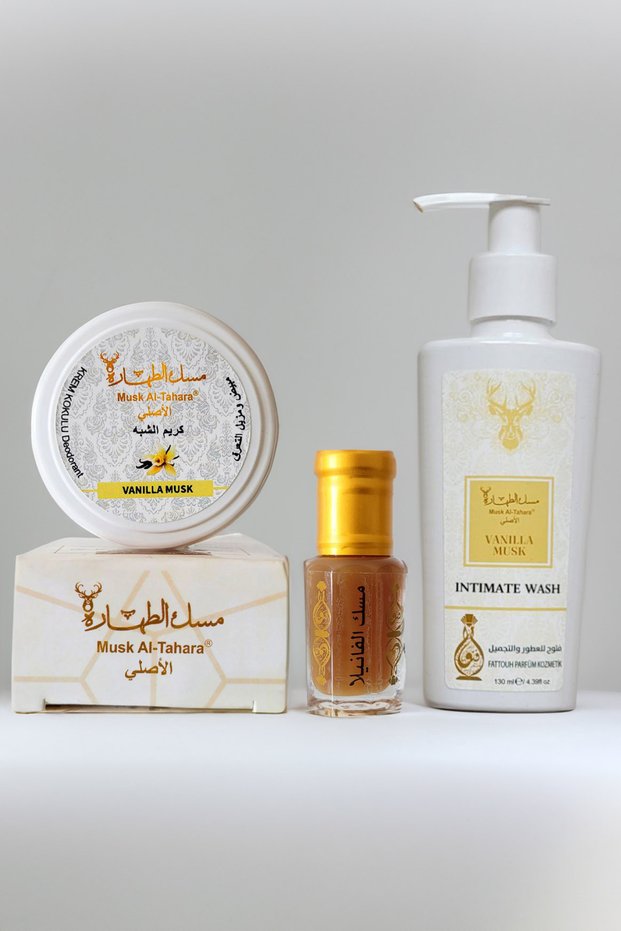 Vani̇lya Misk Intim Bakım 130 ml + Whitening Cream and Anti-Sweat 50Gr + 6ml Msik