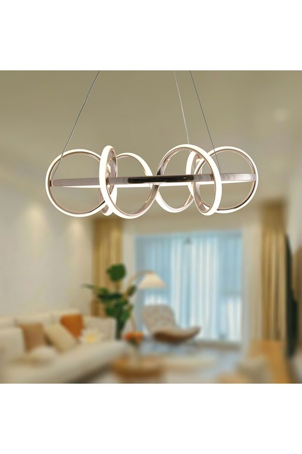 TT314-FSR TT Aydınlatma ( Gün Işığı ) Büyük Sarmal Modeli Fransız Sarı Kaplama Led Avize - 2