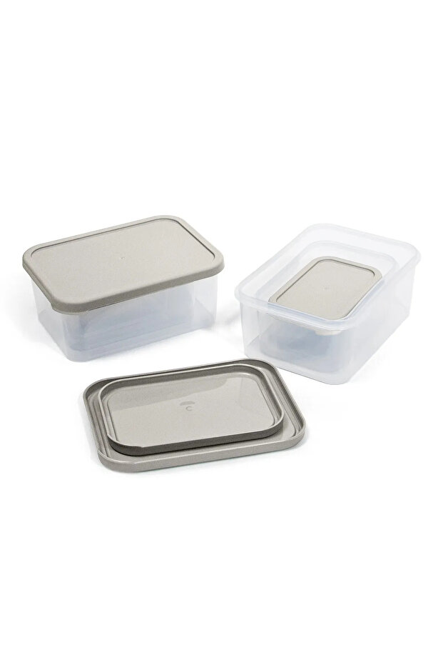 Set of 3 Breakfast - Microwave and Freezer Compatible Storage Containers 1X375Ml 1X900Ml 1X1700Ml - 4