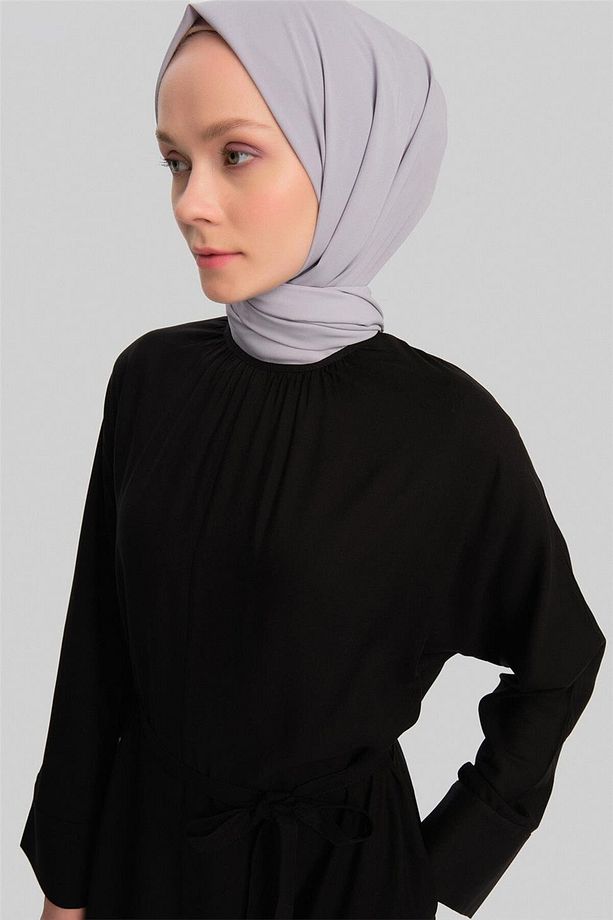 Kolu Bütün Viskon Elbise 24Y9821 Siyah - 4