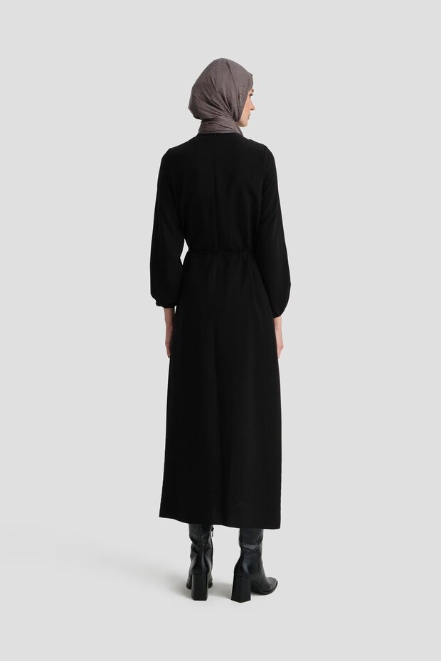 Piliseli Elbise 24yd9435 Siyah - 4