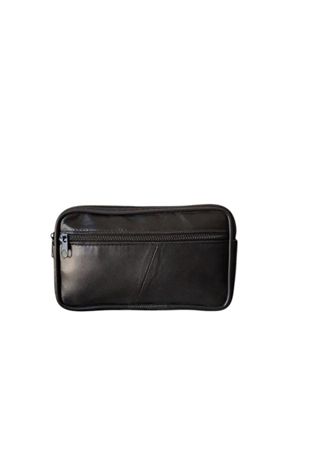 Genuine Leather Belt Bag Attached to the Belt