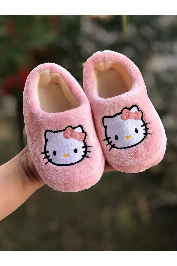 Sevimli Kedi Figürlü Kışlık Babet Panduf Ev Botu Ev Ayakkabısı Kreş Ayakkabısı - 3