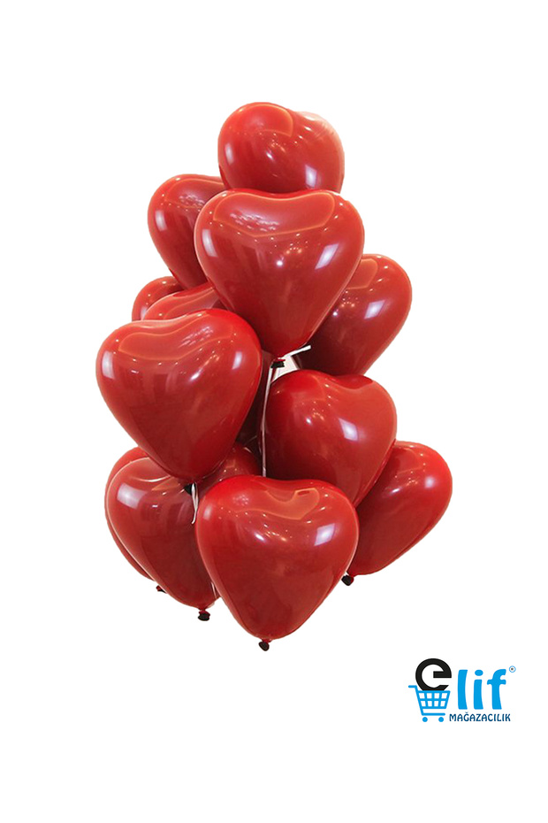 Elif mağazacılık Kalpli Balon 25 Adet (12 INCH)