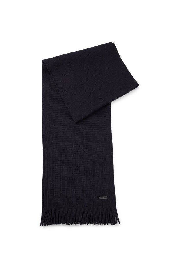 İşlenmemiş yünden raşel örme atkı - 1