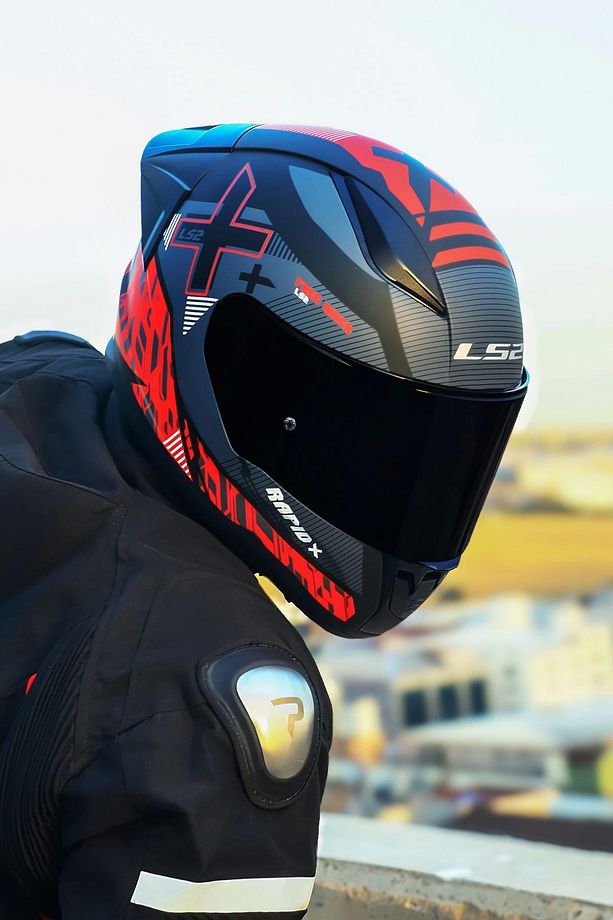 Rapıd 2 Race Xtreet Mat Siyah-kırmızı Kask Spoıler - 7