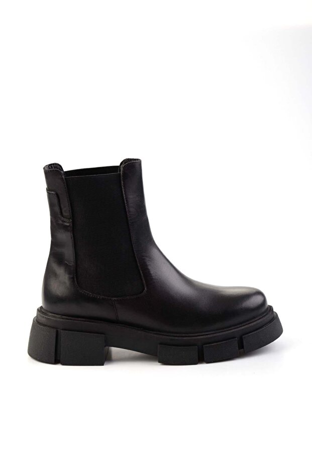 Siyah Leather Kadın Bot & Bootie K02060050003 - 2