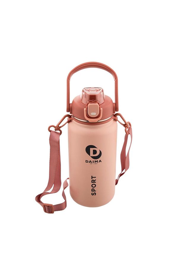 Brioni Daima Sport 1300 ml Sıcak Soğuk Çelik Pembe Termos - 1