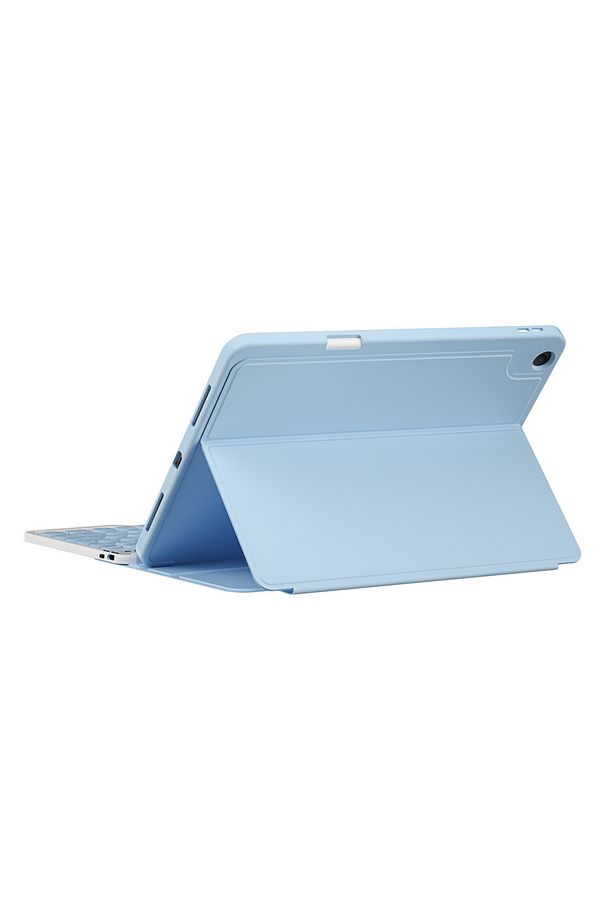 iPad 10.2 2021 9.Nesil Uyumlu Klavyeli Kılıf Wiwu Protective Gizli Kalem Bölmeli Mavi - 3