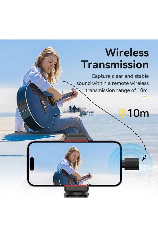 Wm-10 (Lightning) Kablosuz Klipsli Mikrofon Akıllı Telefon - 3