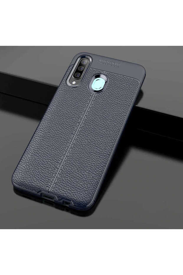 Galaxy A20S Case Zore Niss Silicone Cover - Navy Blue