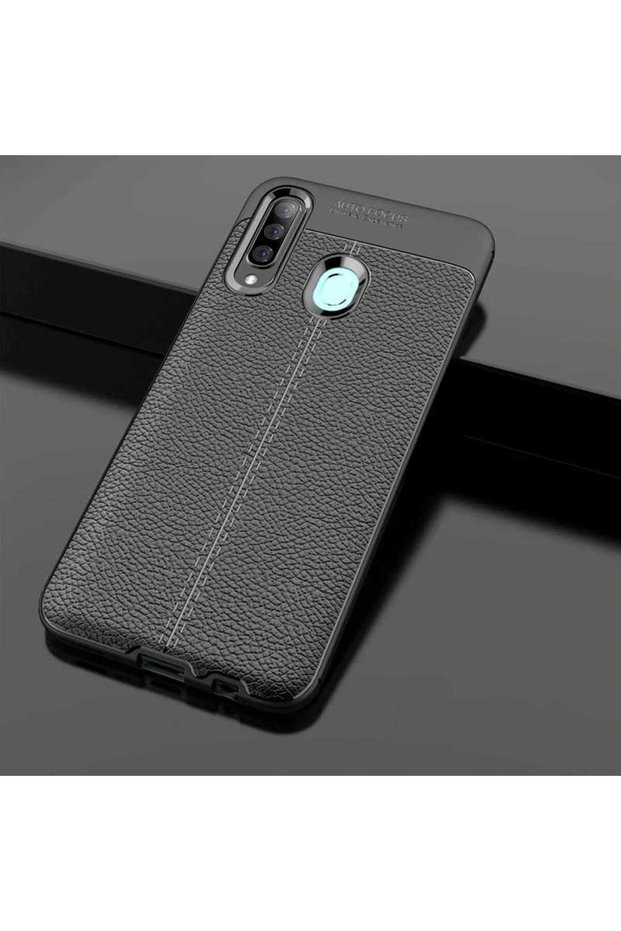 Galaxy A20S Case Zore Niss Silicone Cover - Black