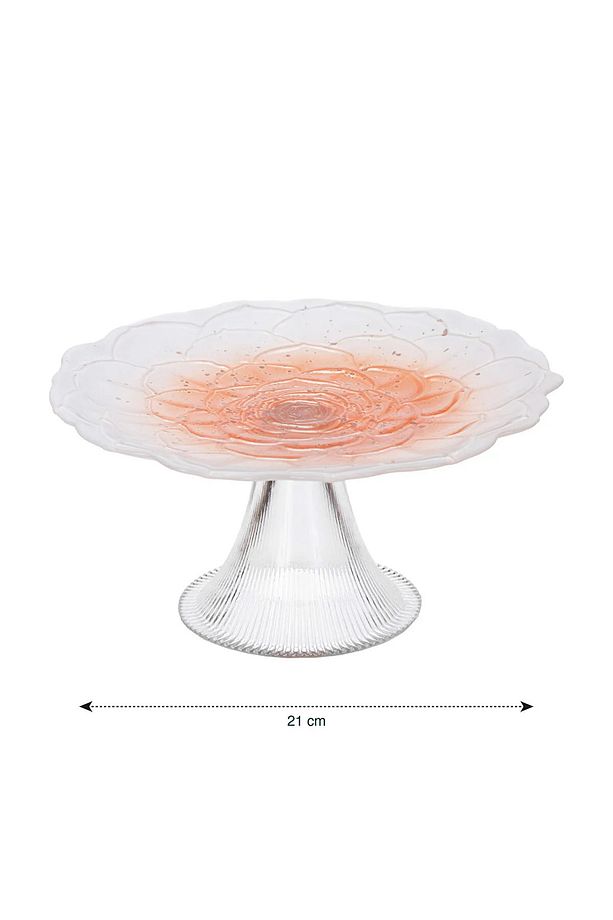 LCW HOME Ekru Ayaklı Cam Sunumluk 21 Cm - 5