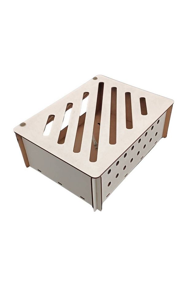 Modem Saklama Kutusu Çapraz Desen - 25x18x9 Cm - 1