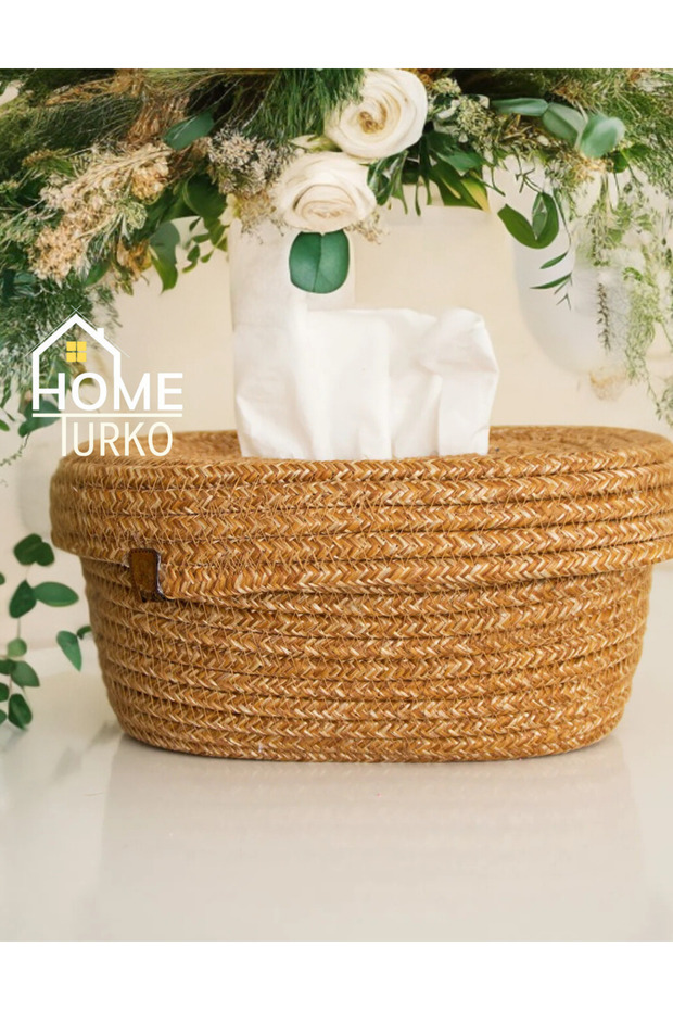 Jute Napkin Holder Basket, Bohemian Napkin Holder, Gift Household Item, Dining Table