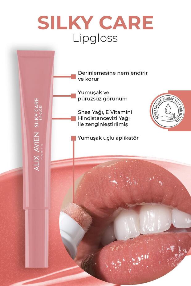 Plumping and Moisturizing Lip Gloss - Silky Care Lipgloss 303 Salmon Pink