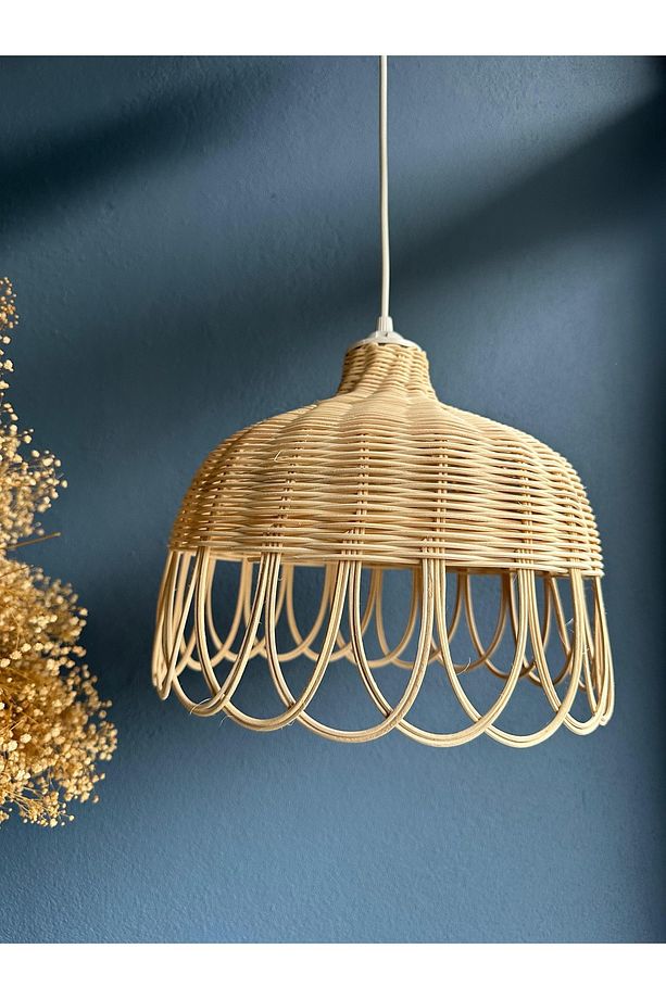 Rattan Bambu Hasır Avize - 1