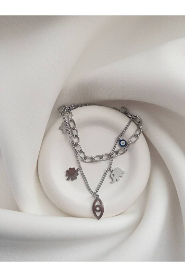 Charm Bracelet - Steel Chain Bracelet